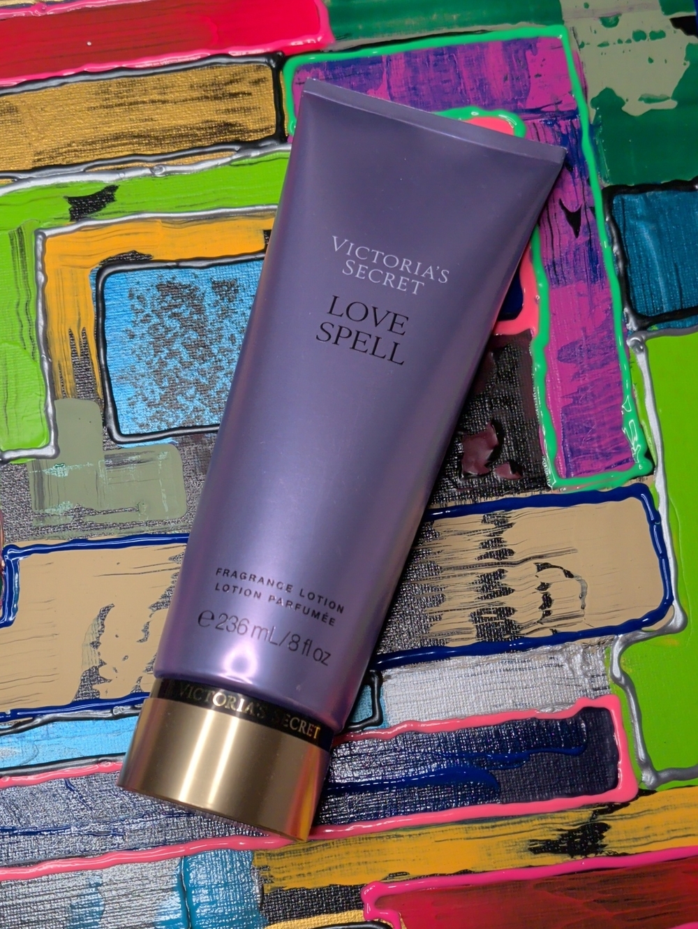 Victoria's Secret Love Spell Lotion — Purple with Gold Cap